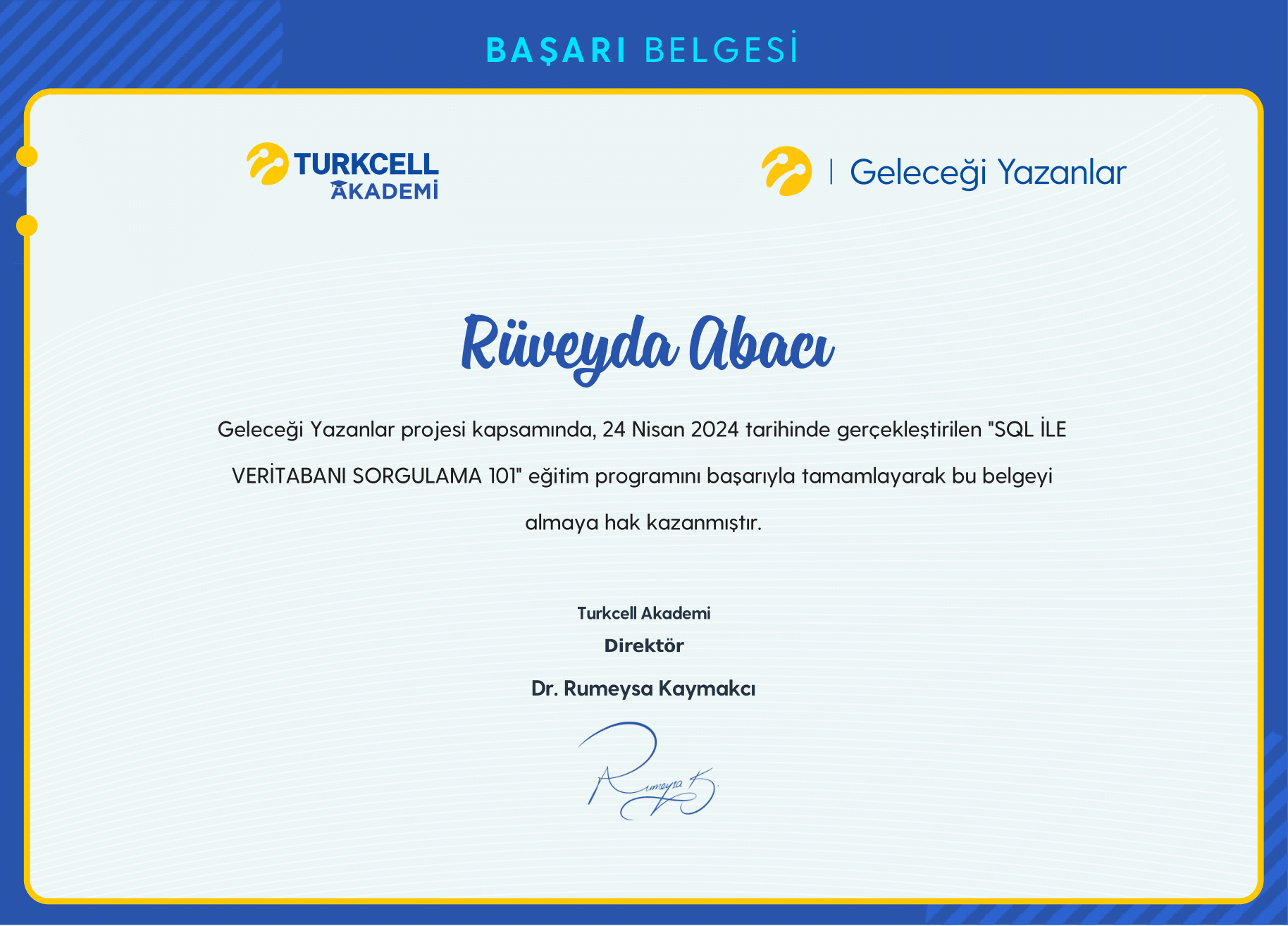 Turkcell Akademi - Sql ile Veritabanı Sorgulama 101