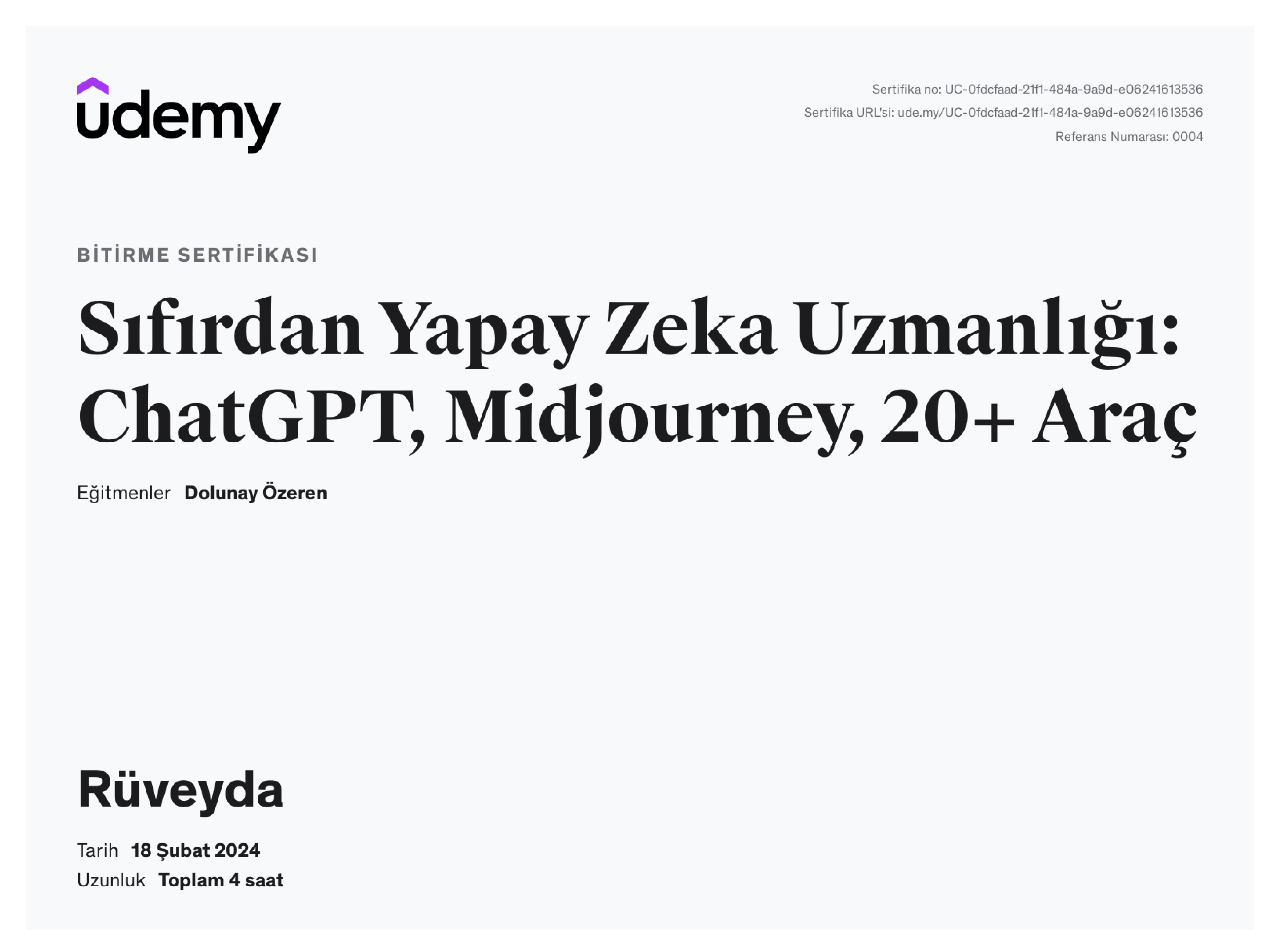 Udemy - Sıfırdan Yapay Zeka Uzmanlığı